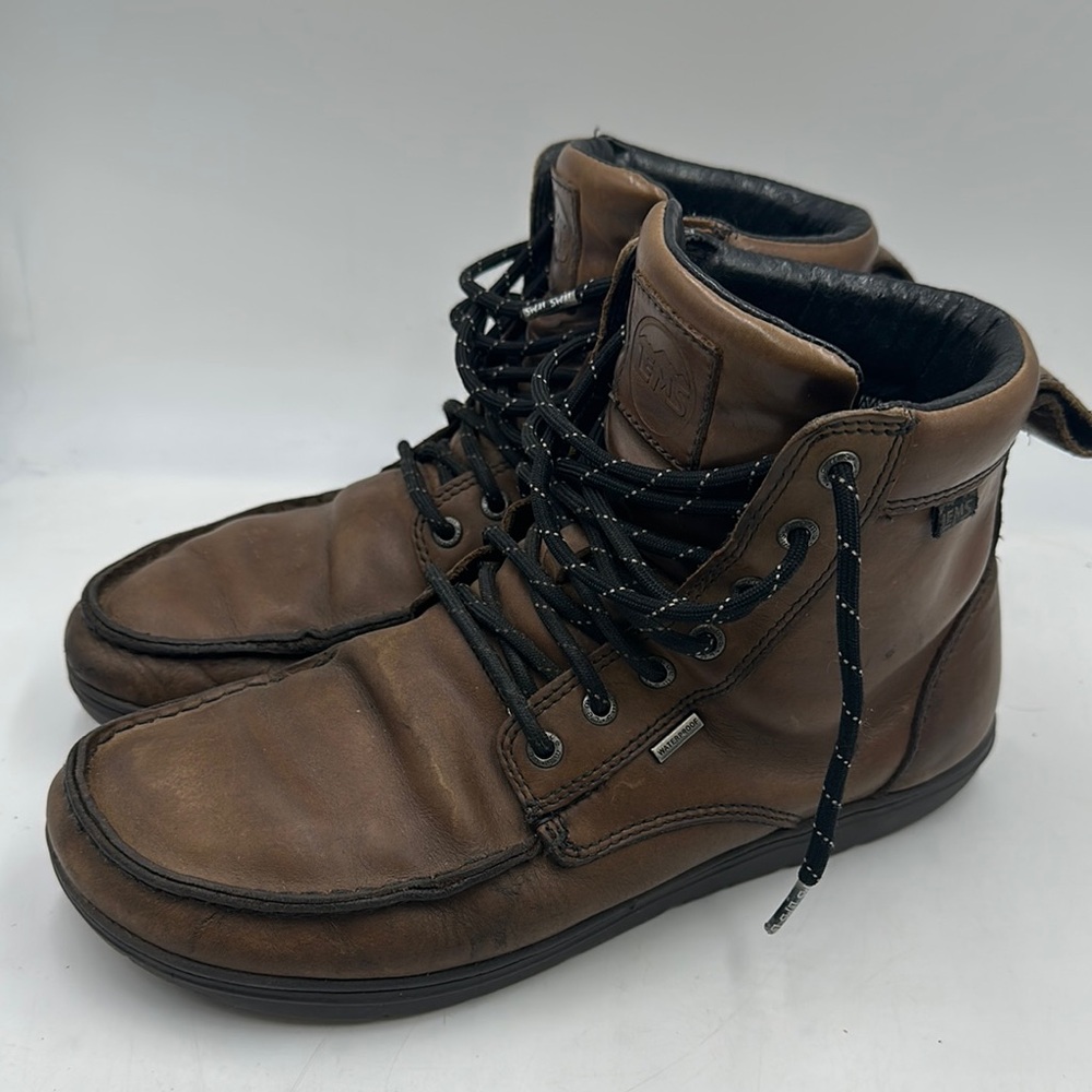 LEMS Boulder Boot Brown Leather Lightweight Waterproof MENS size 12 Shoes